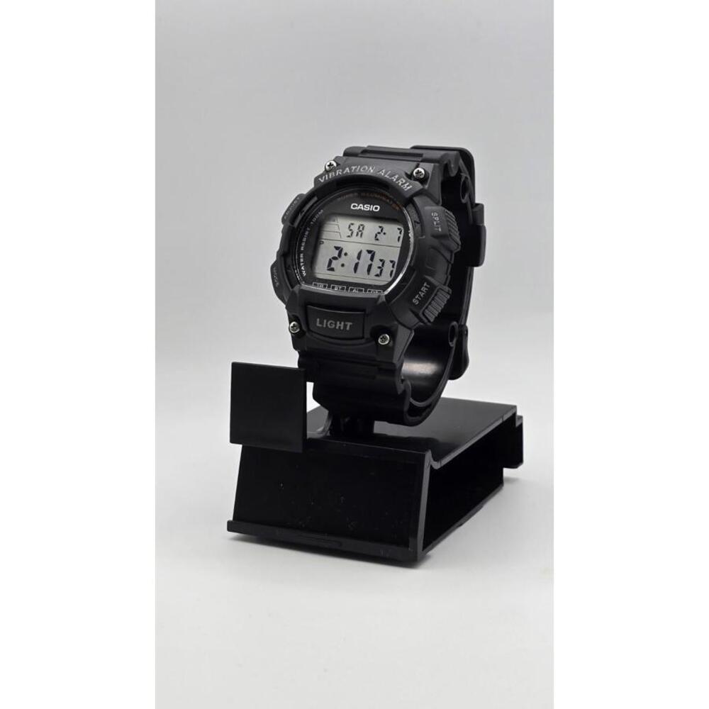 Casio W736H-1AV Illuminator Watch 100 Meter WR Vibration Alarm Light Black NOB